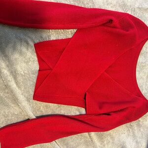Vibrant Red Knit Sweater